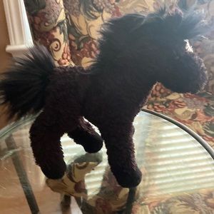 Small Black & White Horse Plushie